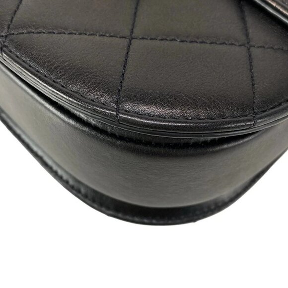 Auth CHANEL Mini Matelasse AS2484 Black Lambskin Shoulder Bag gold hardware - Picture 8 of 14